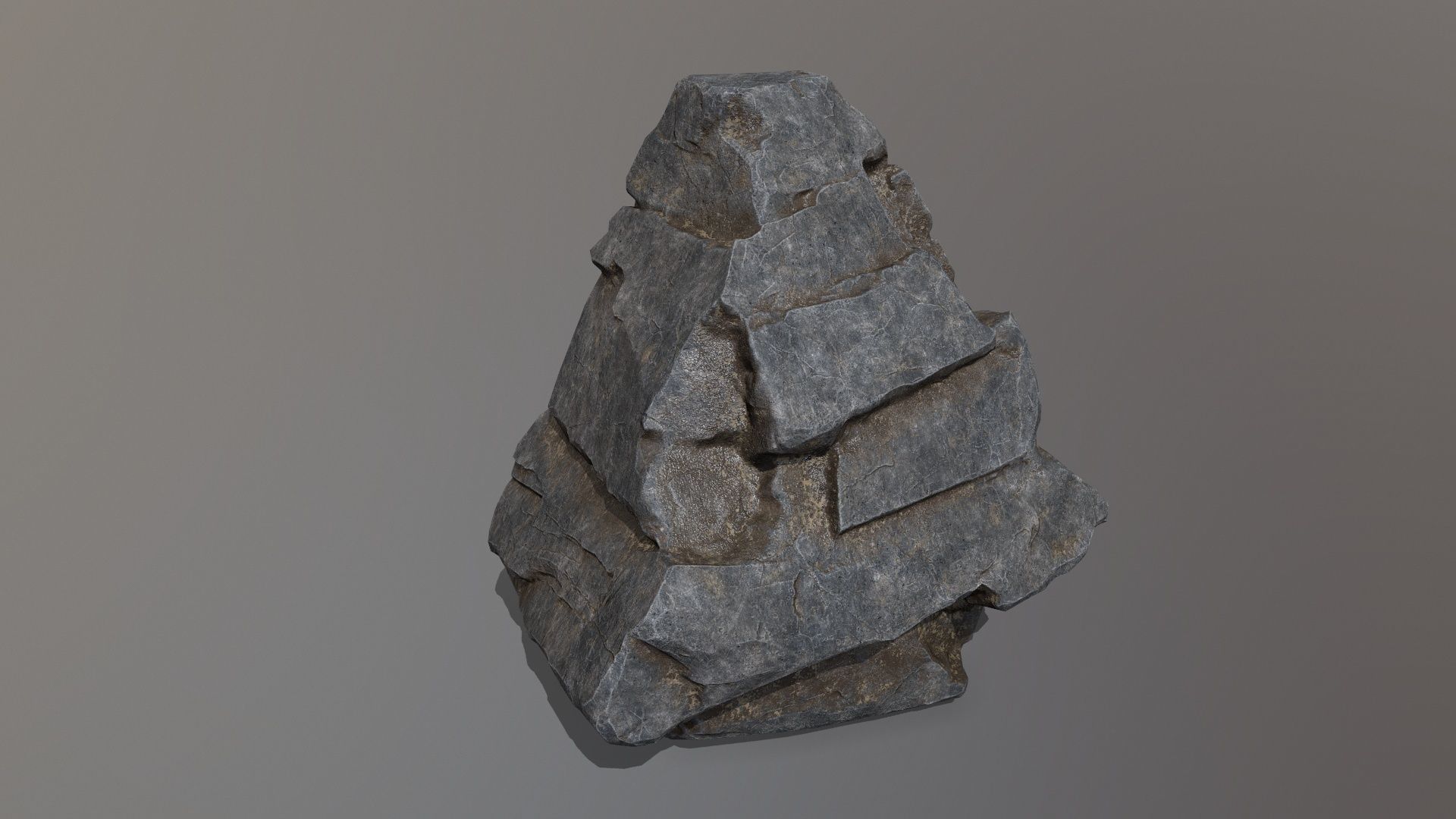 Rock Set mountain Low-poly 3D model_14