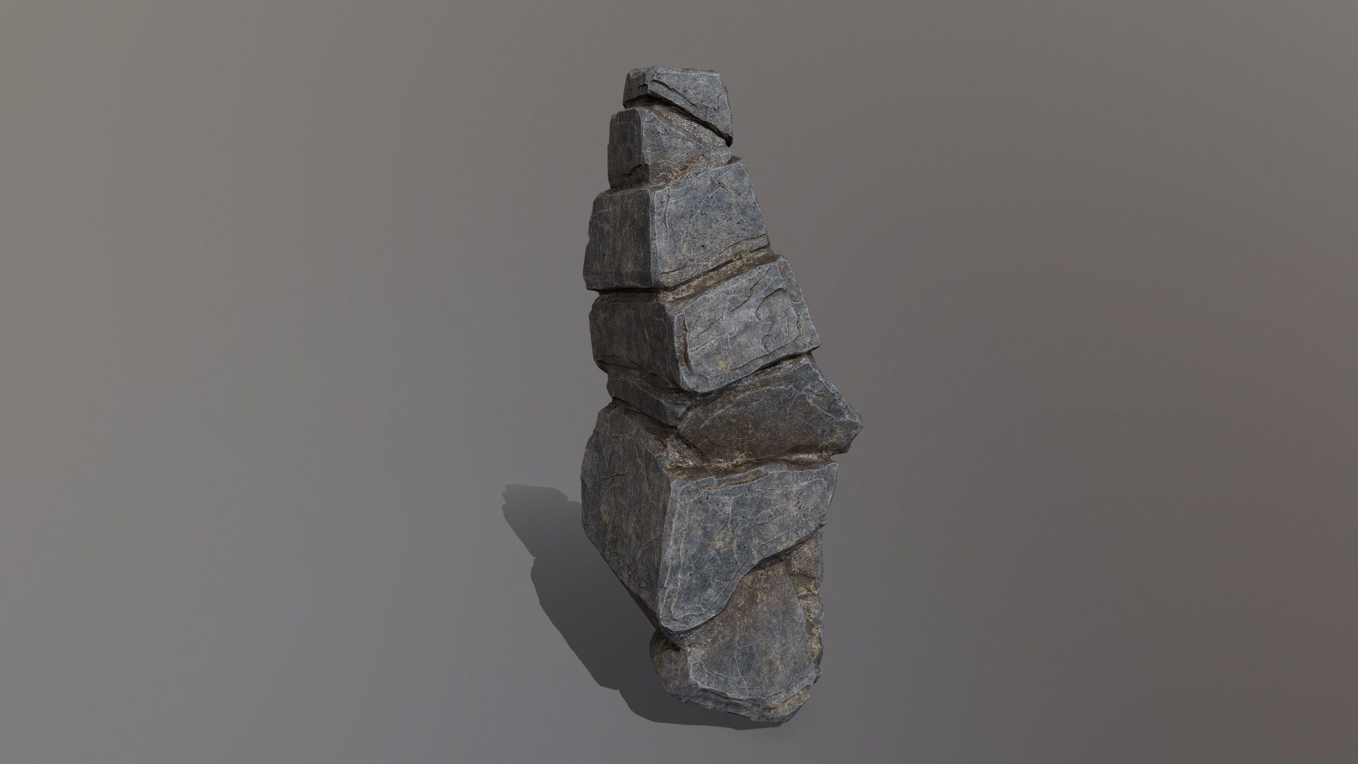 Rock Set mountain Low-poly 3D model_19