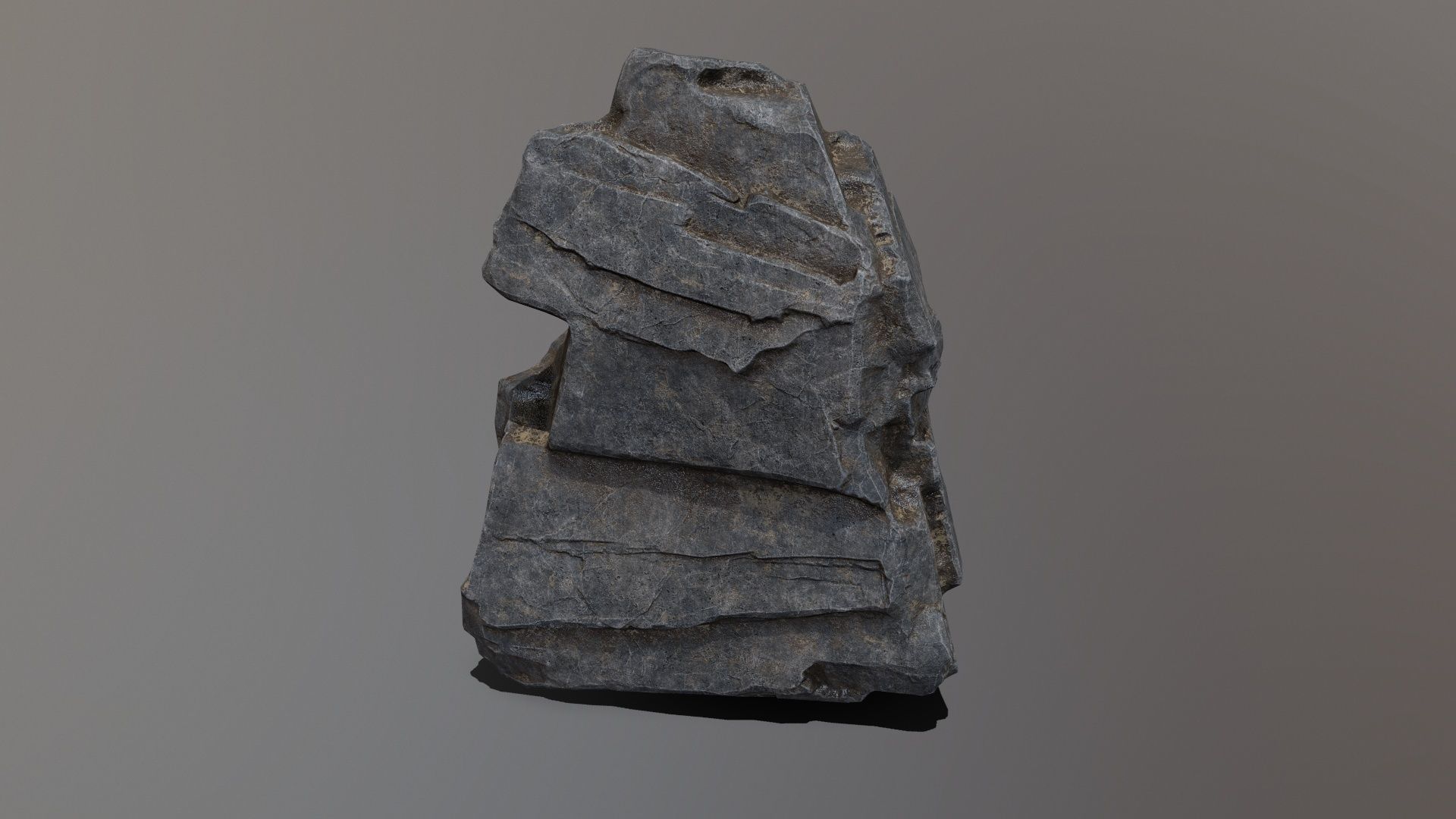 Rock Set mountain Low-poly 3D model_8