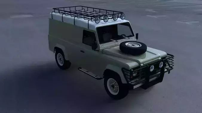 Land Rover Defender 110 Hard Top w interior HDRI