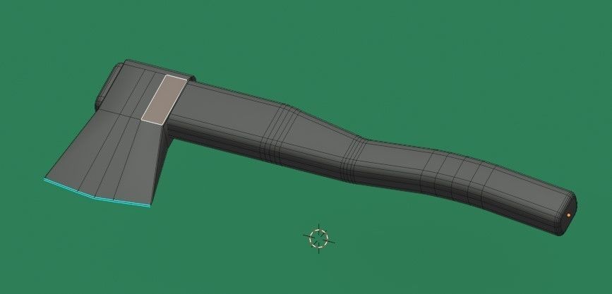 Axe - melee weapon Low-poly 3D model_1
