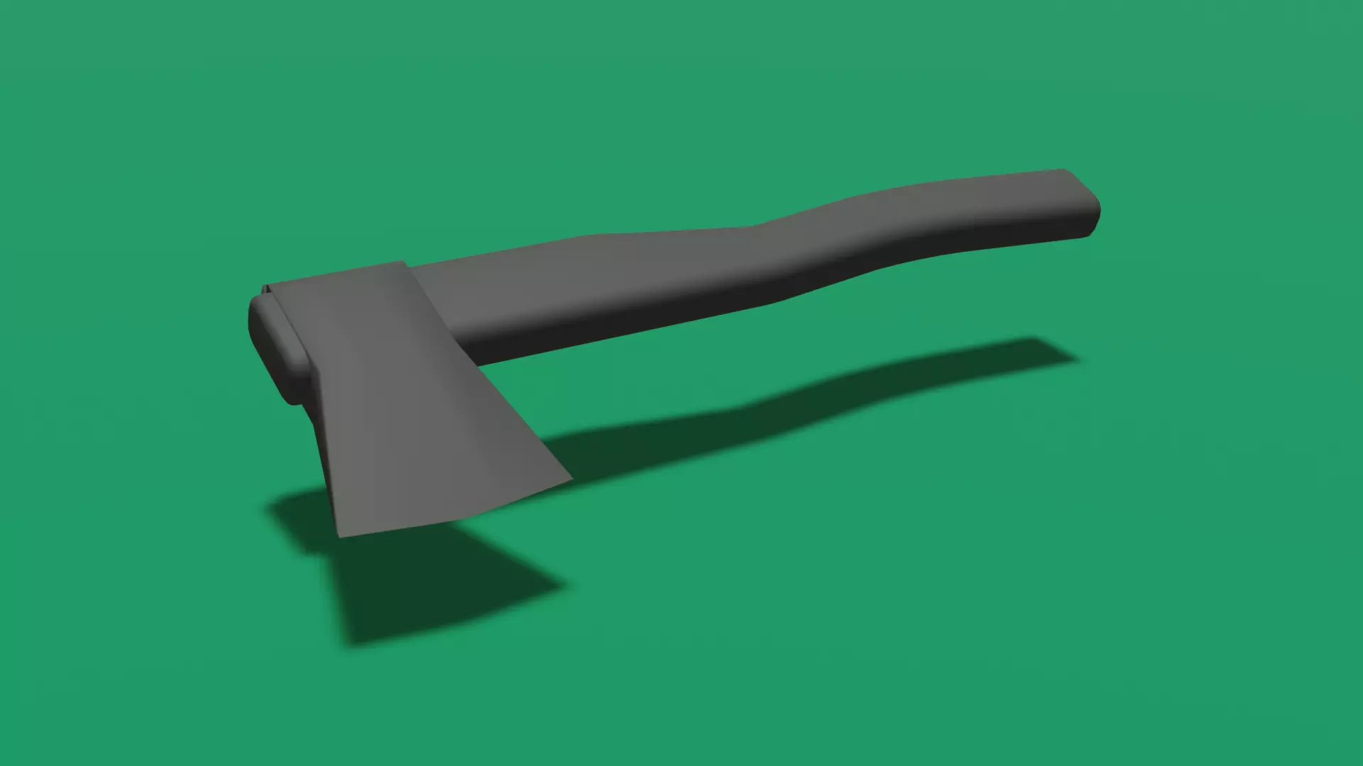 Axe - melee weapon Low-poly 3D model_0