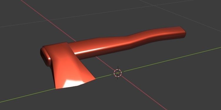 Axe - melee weapon Low-poly 3D model_3