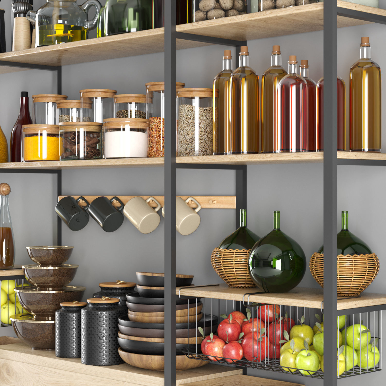 kitchen accessories012-pantry 3D model_1