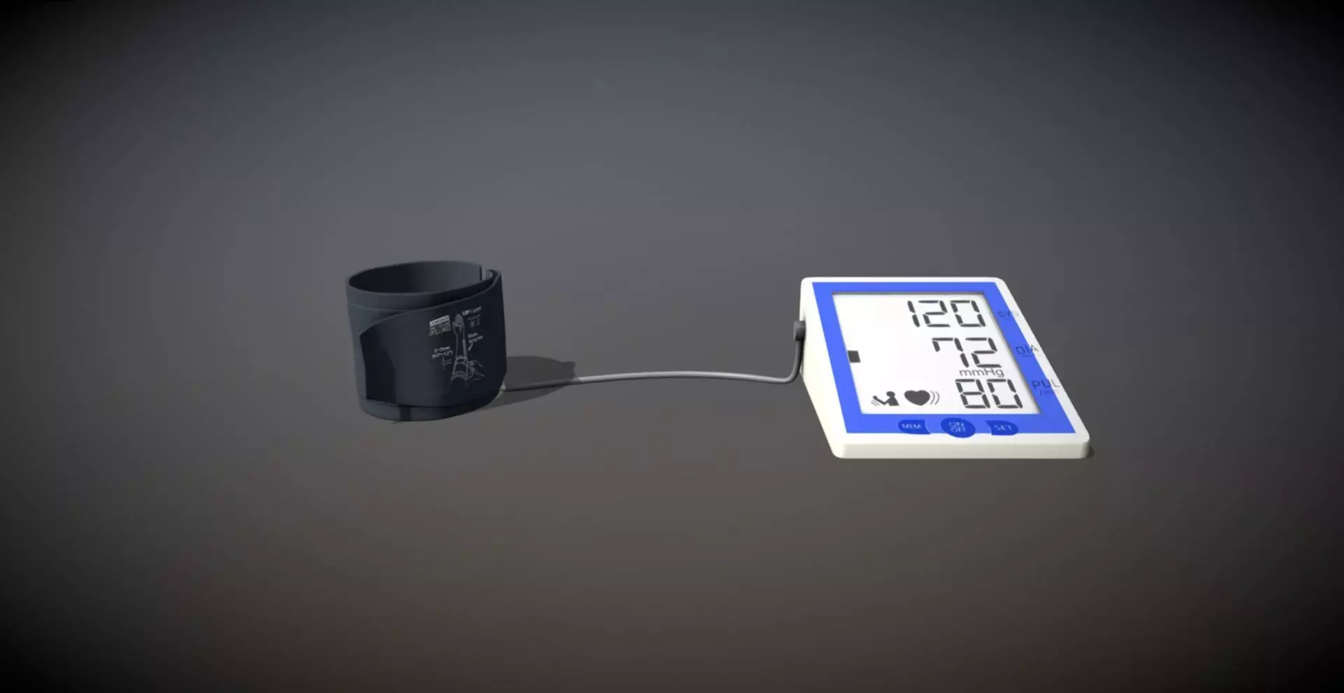 blood pressure machine Low-poly 3D model