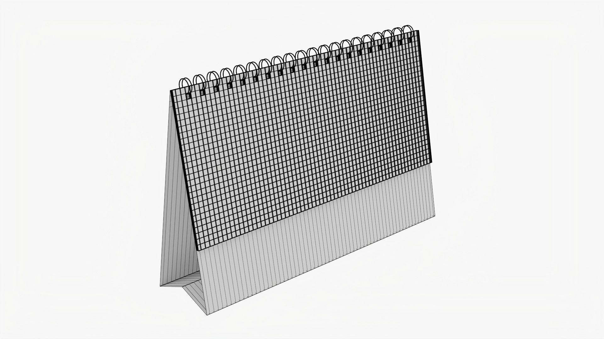 Desk calendar flip-top mockup 01 3D model_6