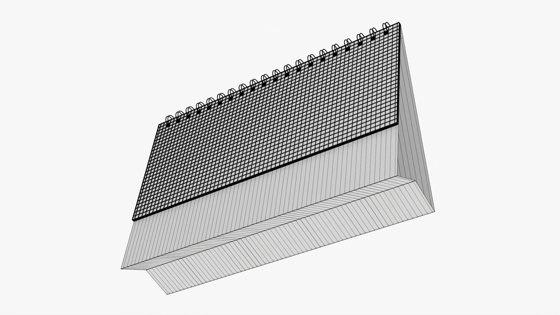 Desk calendar flip-top mockup 01 3D model_8