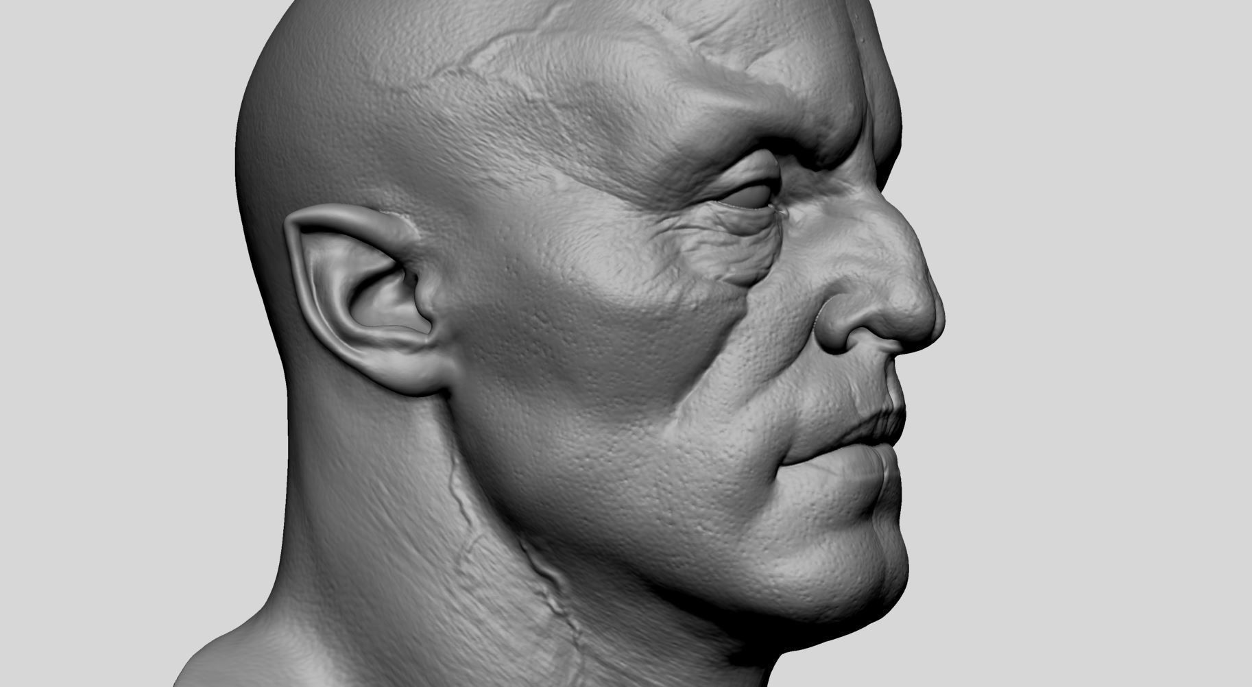 Creature Head Printable 3D print model_9