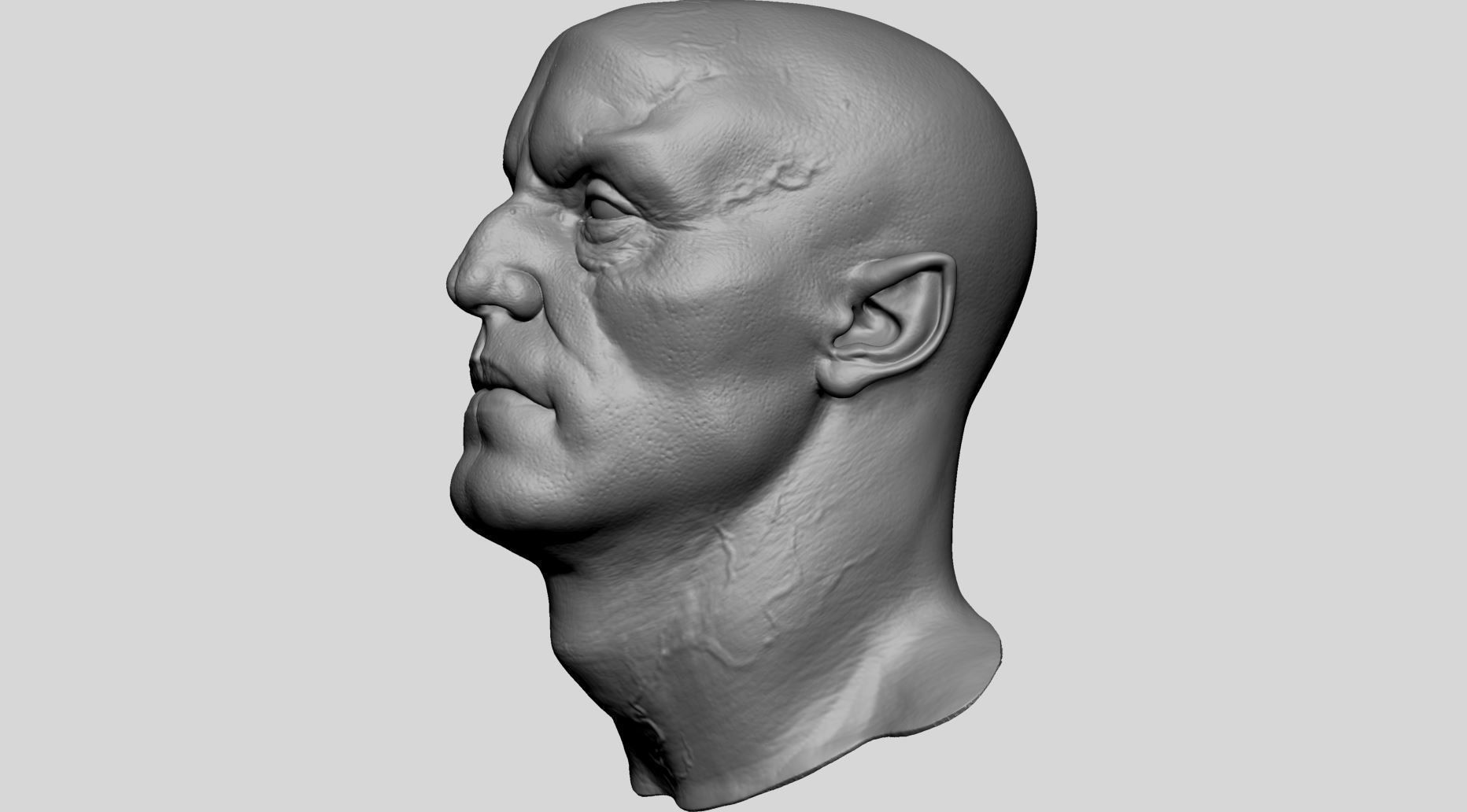 Creature Head Printable 3D print model_6