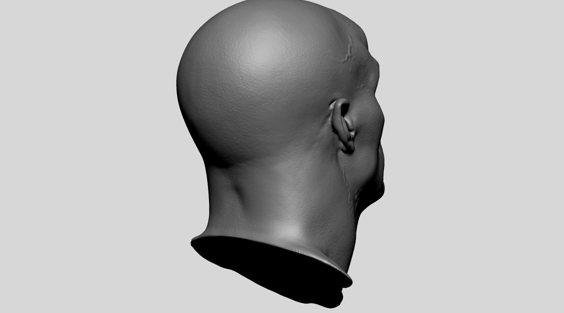 Creature Head Printable 3D print model_3