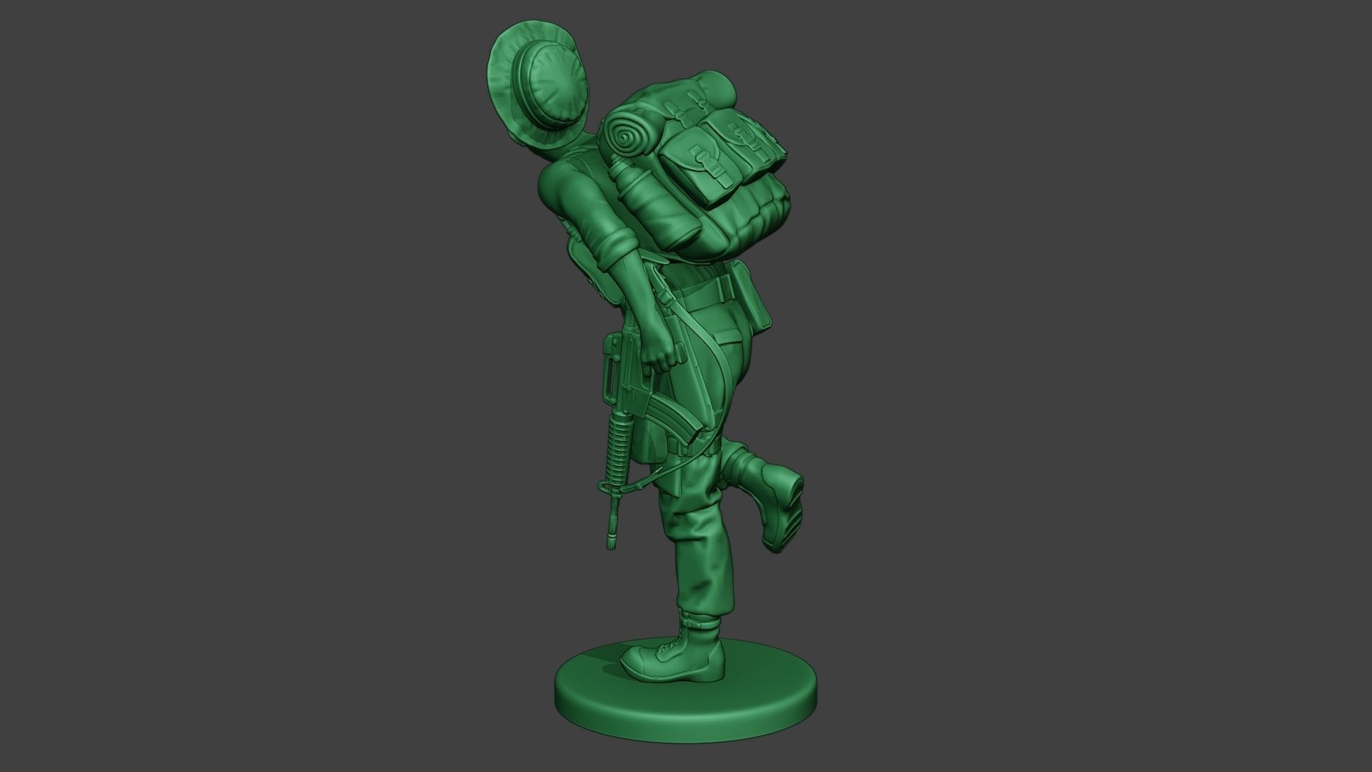 Modern Jungle Soldier Run5 MJS1 3D print model_4