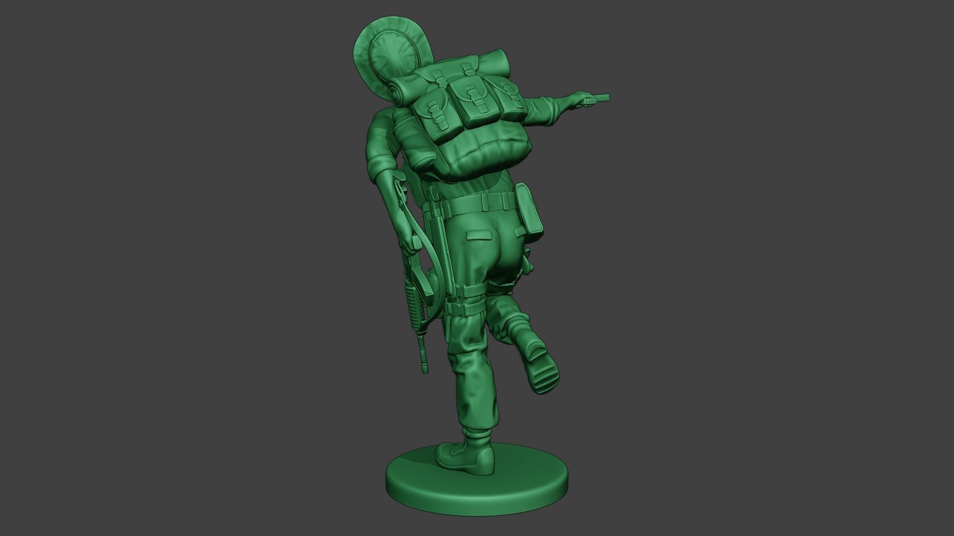 Modern Jungle Soldier Run5 MJS1 3D print model_5