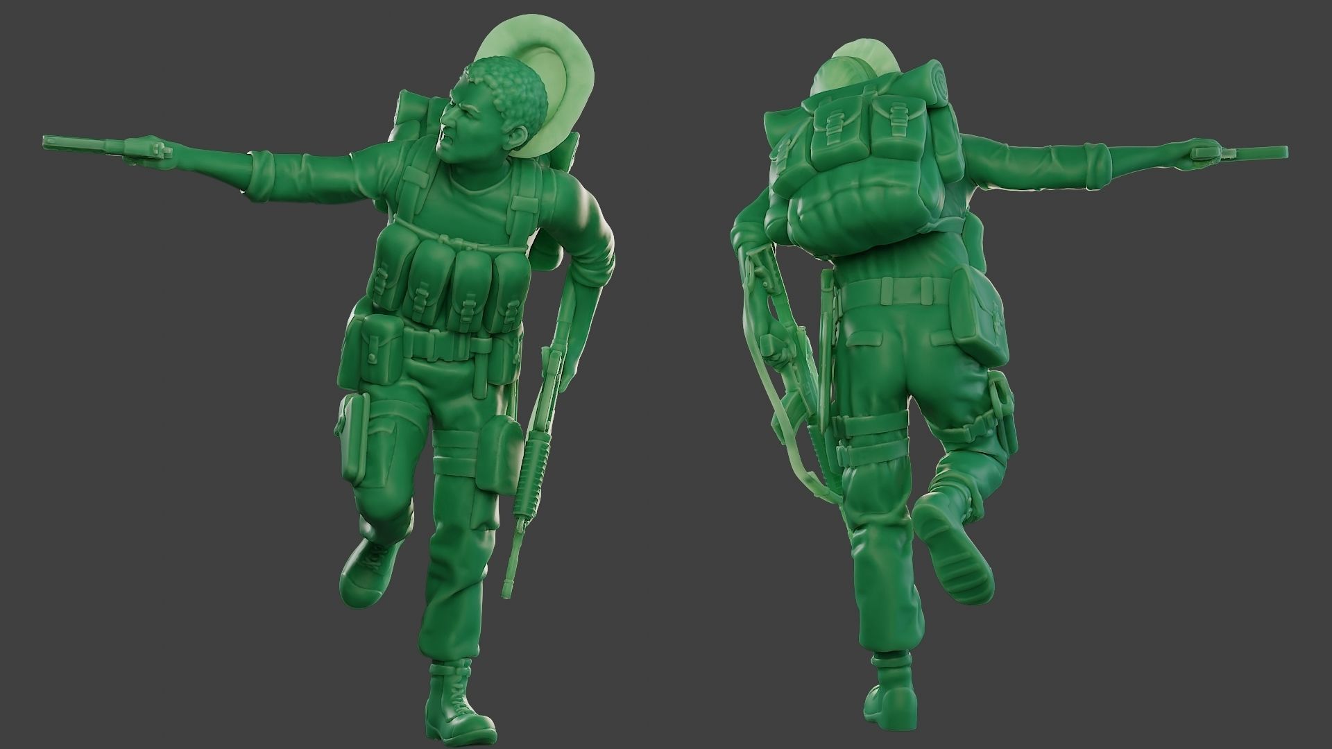 Modern Jungle Soldier Run5 MJS1 3D print model_1