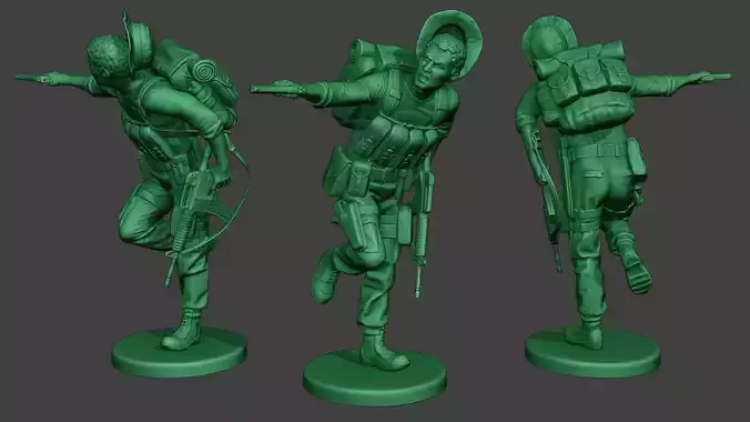 Modern Jungle Soldier Run5 MJS1 3D print model