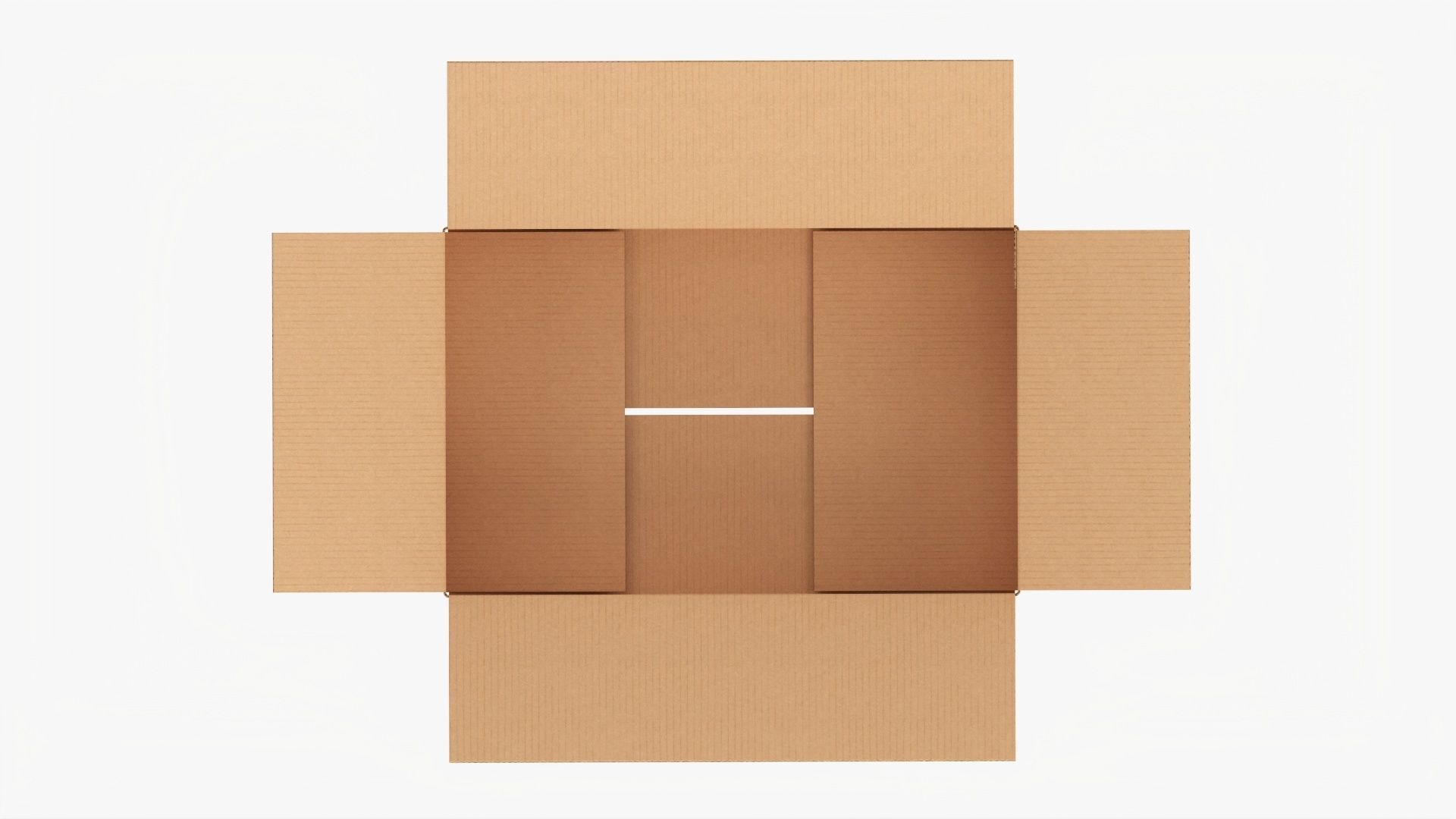 Cardboard box open mockup 01 3D model_5