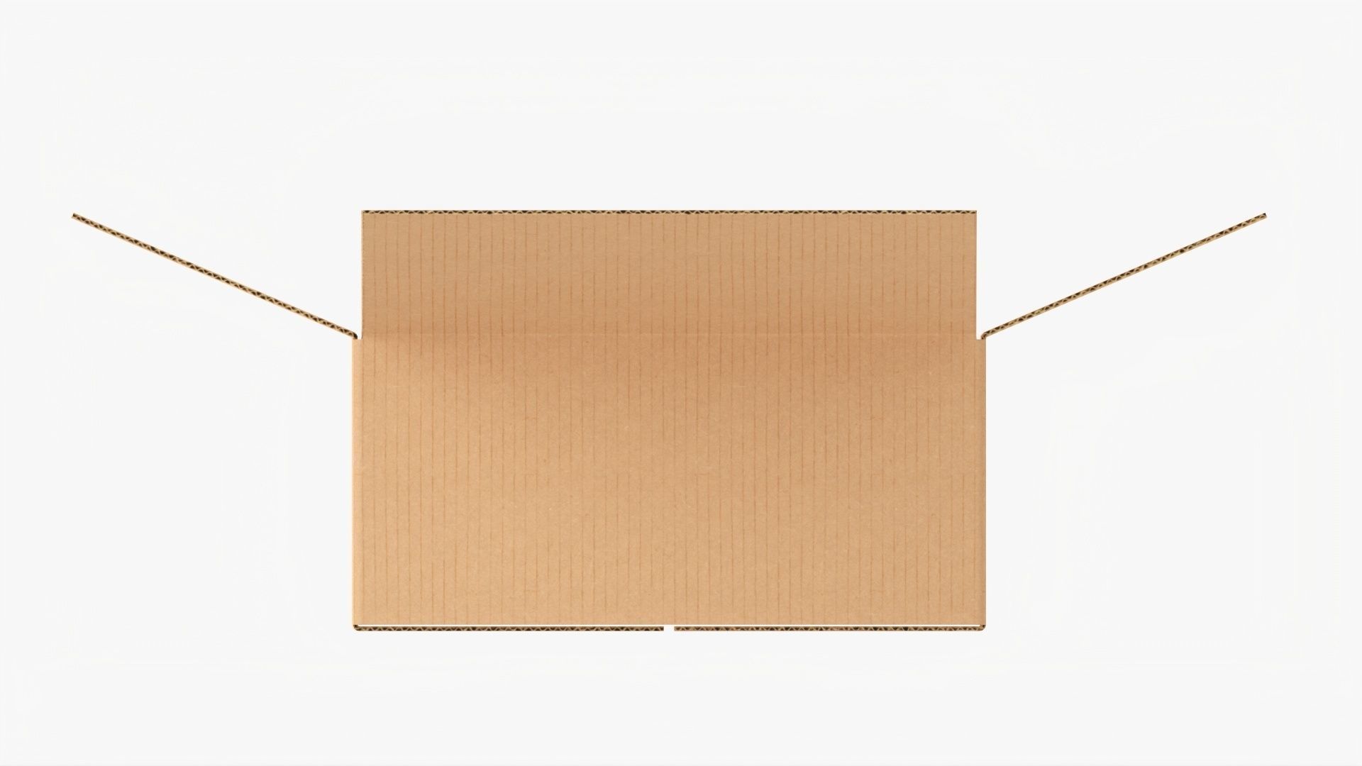 Cardboard box open mockup 01 3D model_4