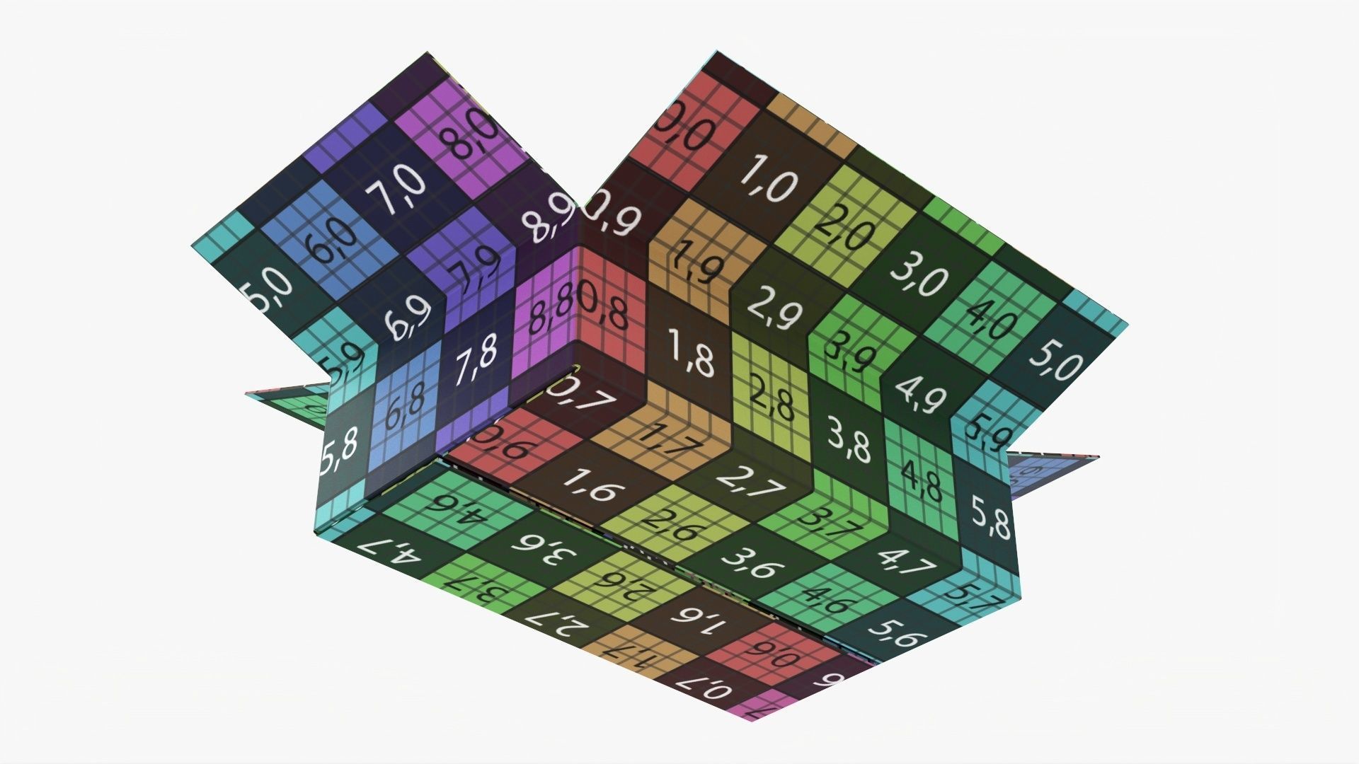 Cardboard box open mockup 01 3D model_13