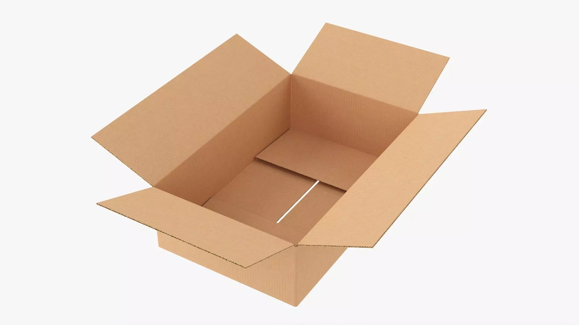 Cardboard box open mockup 01 3D model_0