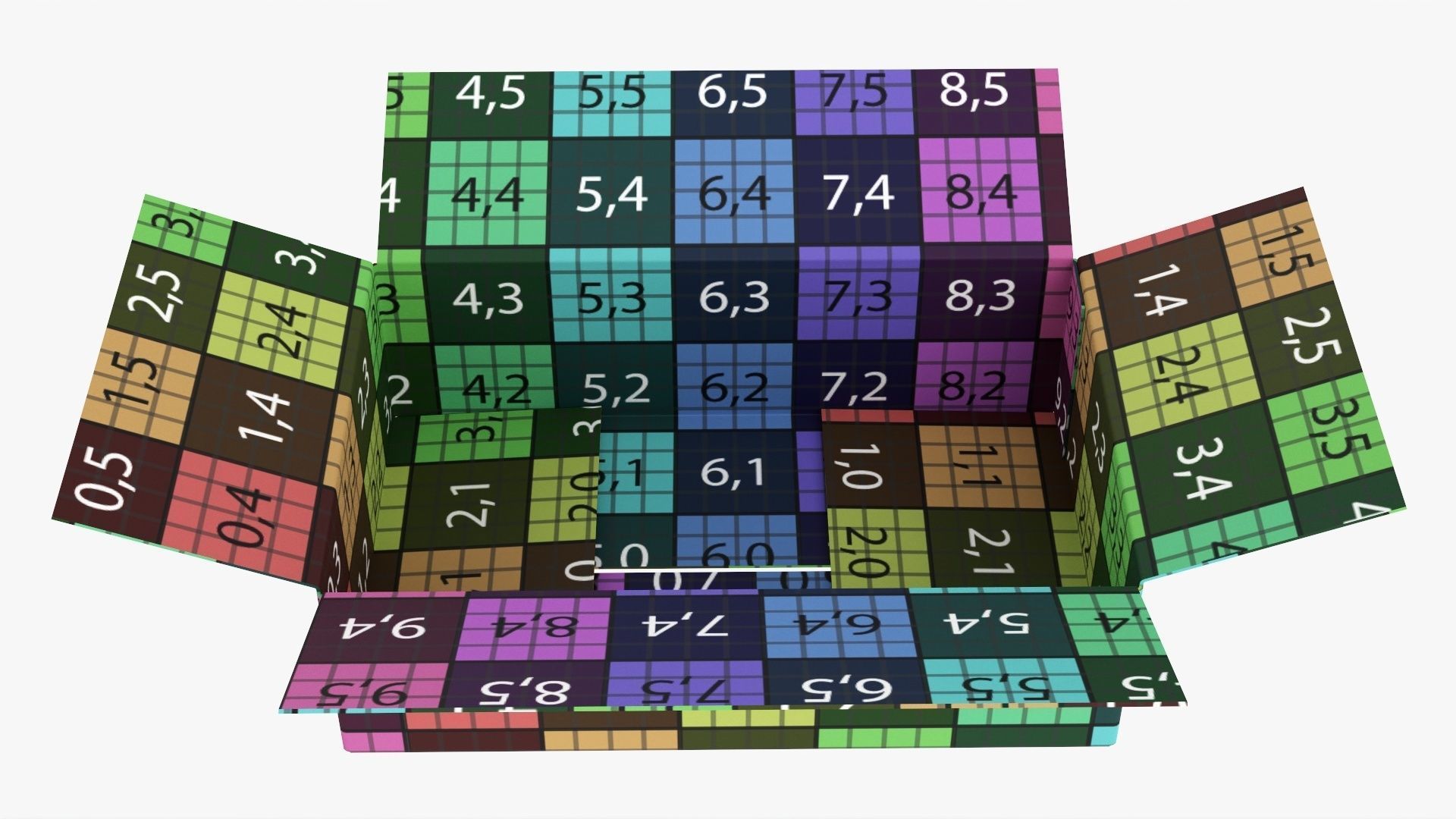 Cardboard box open mockup 01 3D model_12