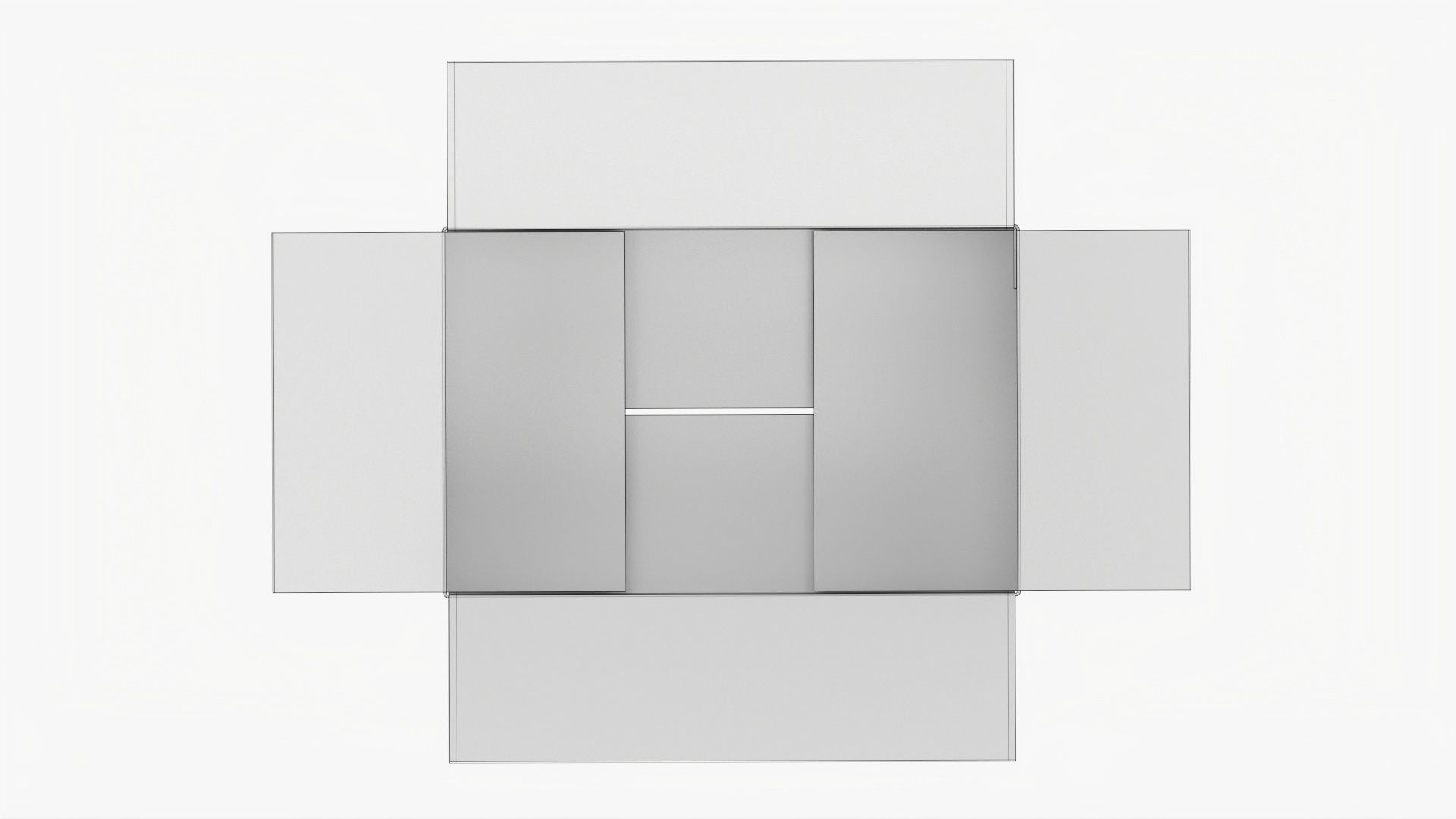 Cardboard box open mockup 01 3D model_11