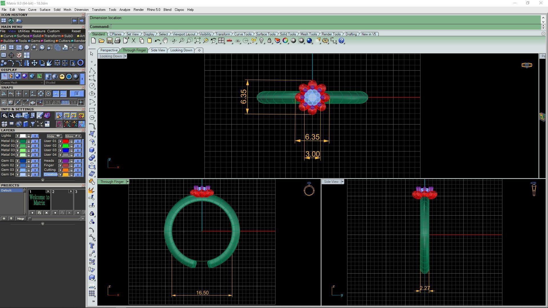 3d-Model Flower ring 3D print model_11