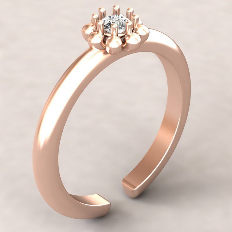 3d-Model Flower ring 3D print model_5