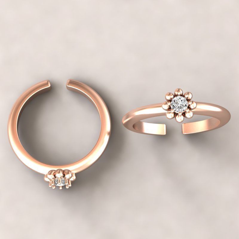 3d-Model Flower ring 3D print model_6