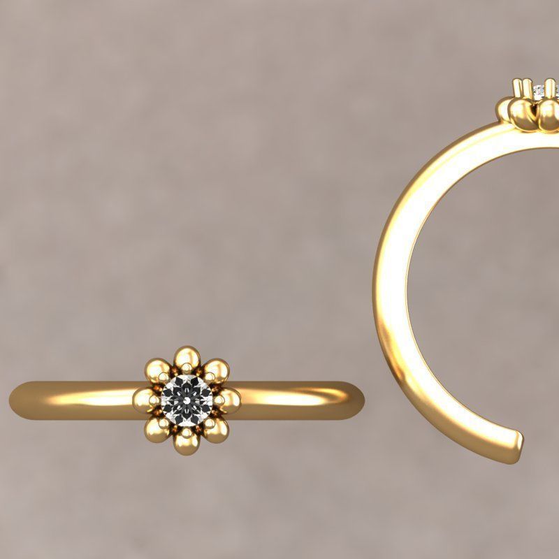 3d-Model Flower ring 3D print model_9