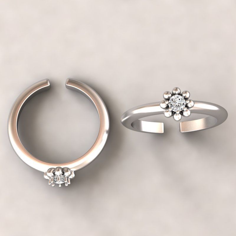 3d-Model Flower ring 3D print model_3