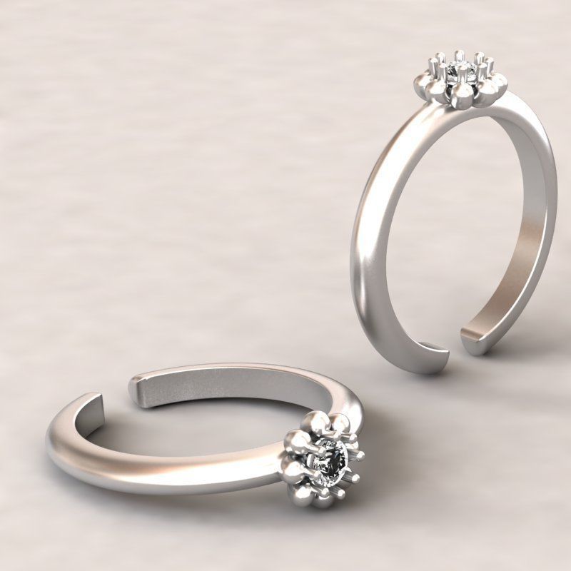 3d-Model Flower ring 3D print model_7