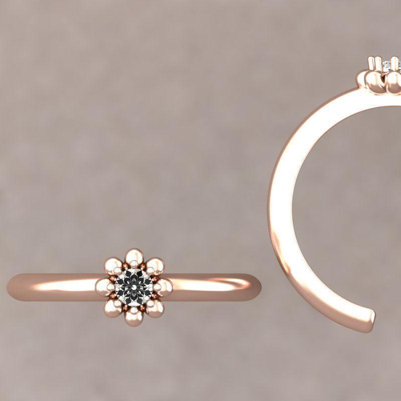 3d-Model Flower ring 3D print model_1