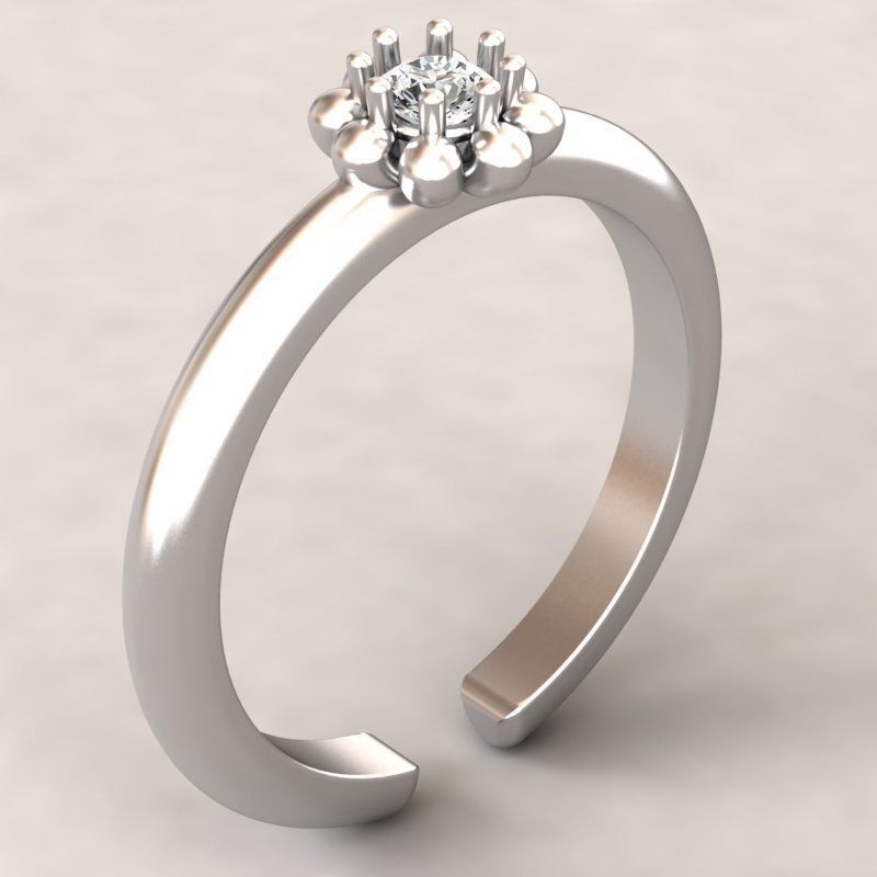 3d-Model Flower ring 3D print model_2