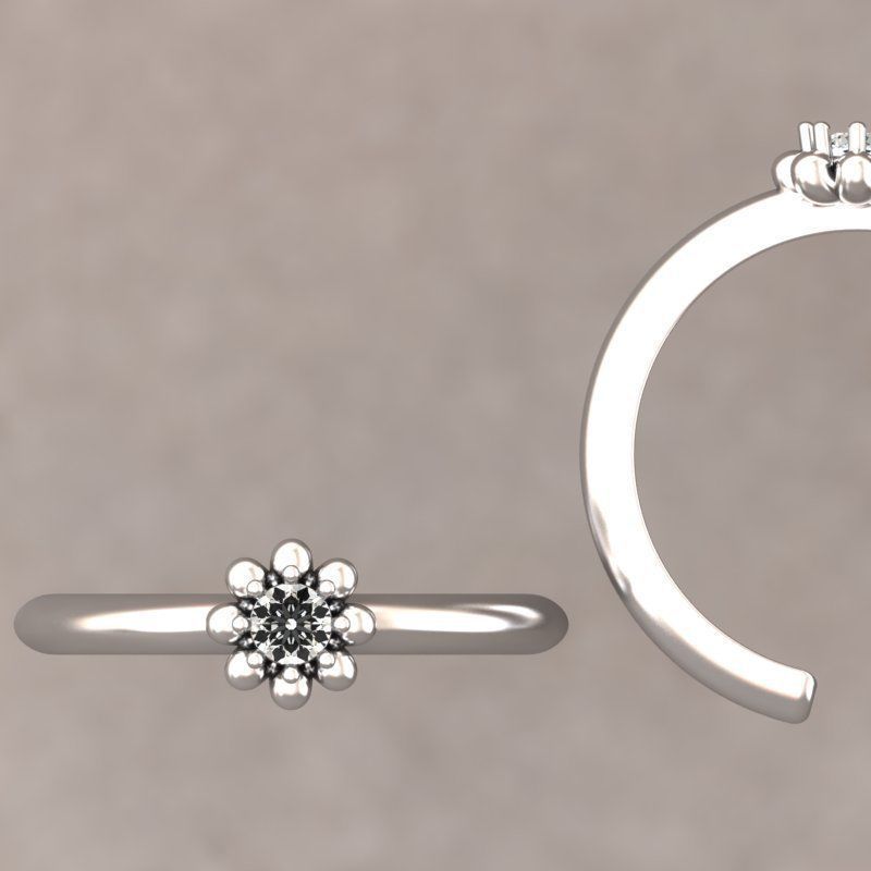 3d-Model Flower ring 3D print model_12