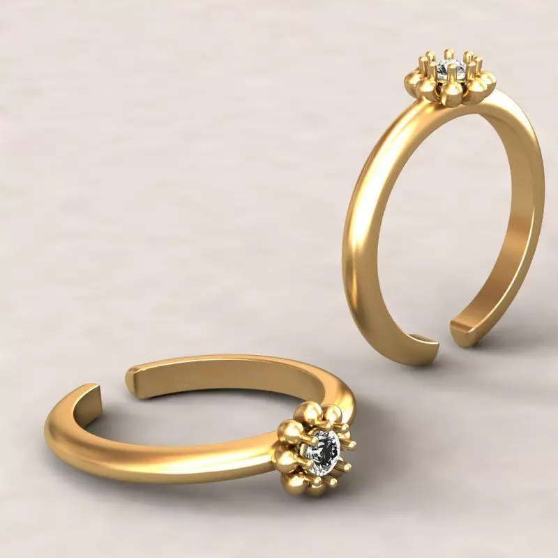 3d-Model Flower ring 3D print model_0