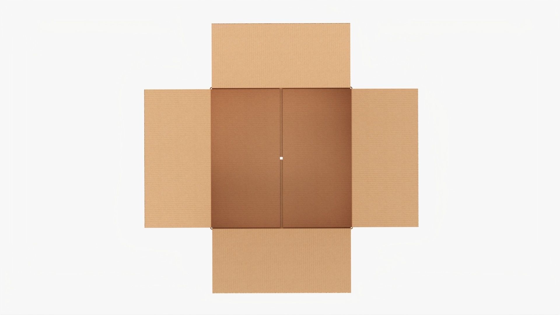 Cardboard box open mockup 02 3D model_5