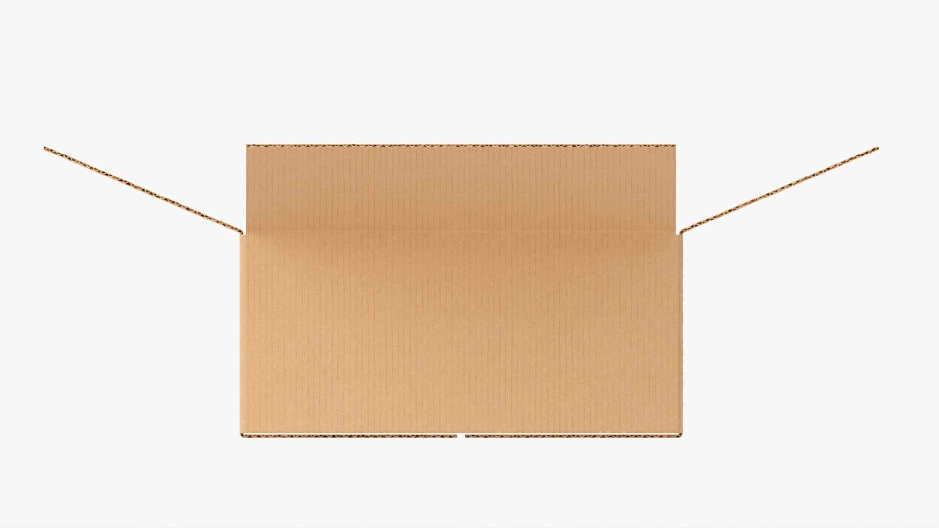 Cardboard box open mockup 02 3D model_4