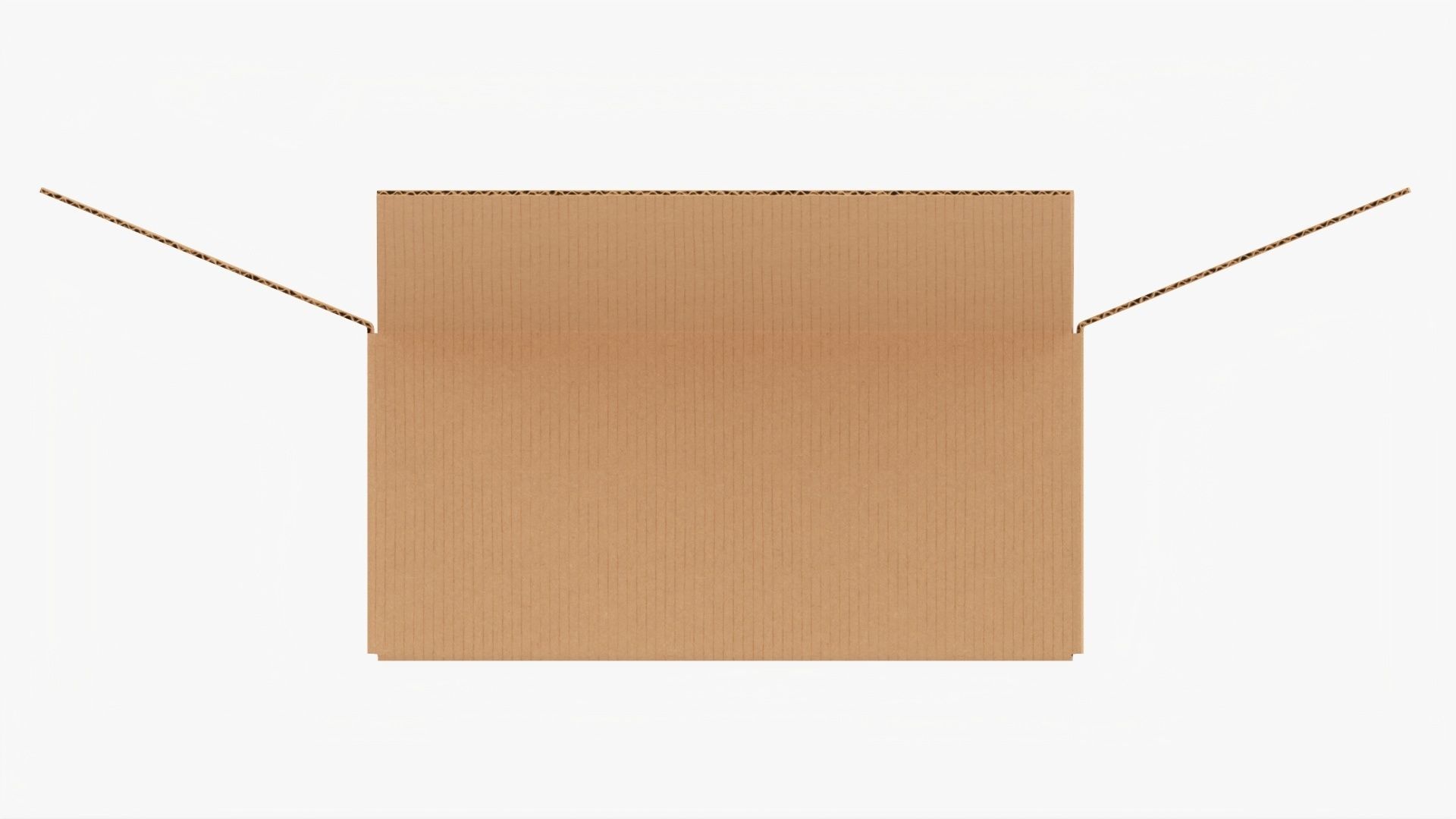 Cardboard box open mockup 02 3D model_3