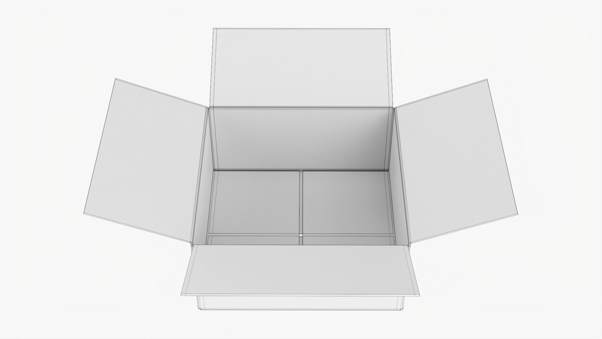 Cardboard box open mockup 02 3D model_7