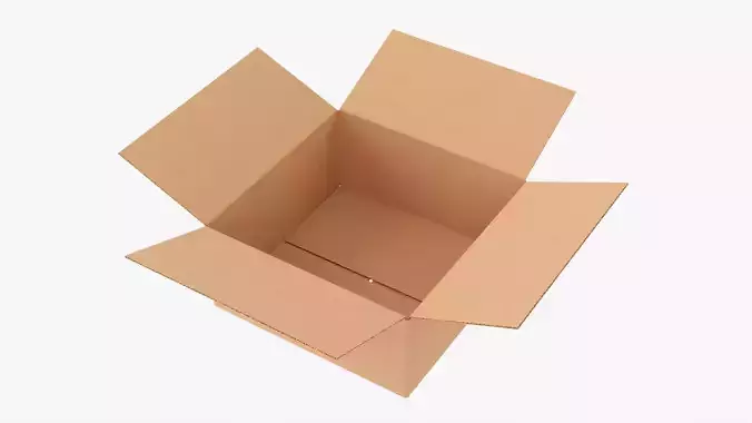 Cardboard box open mockup 02