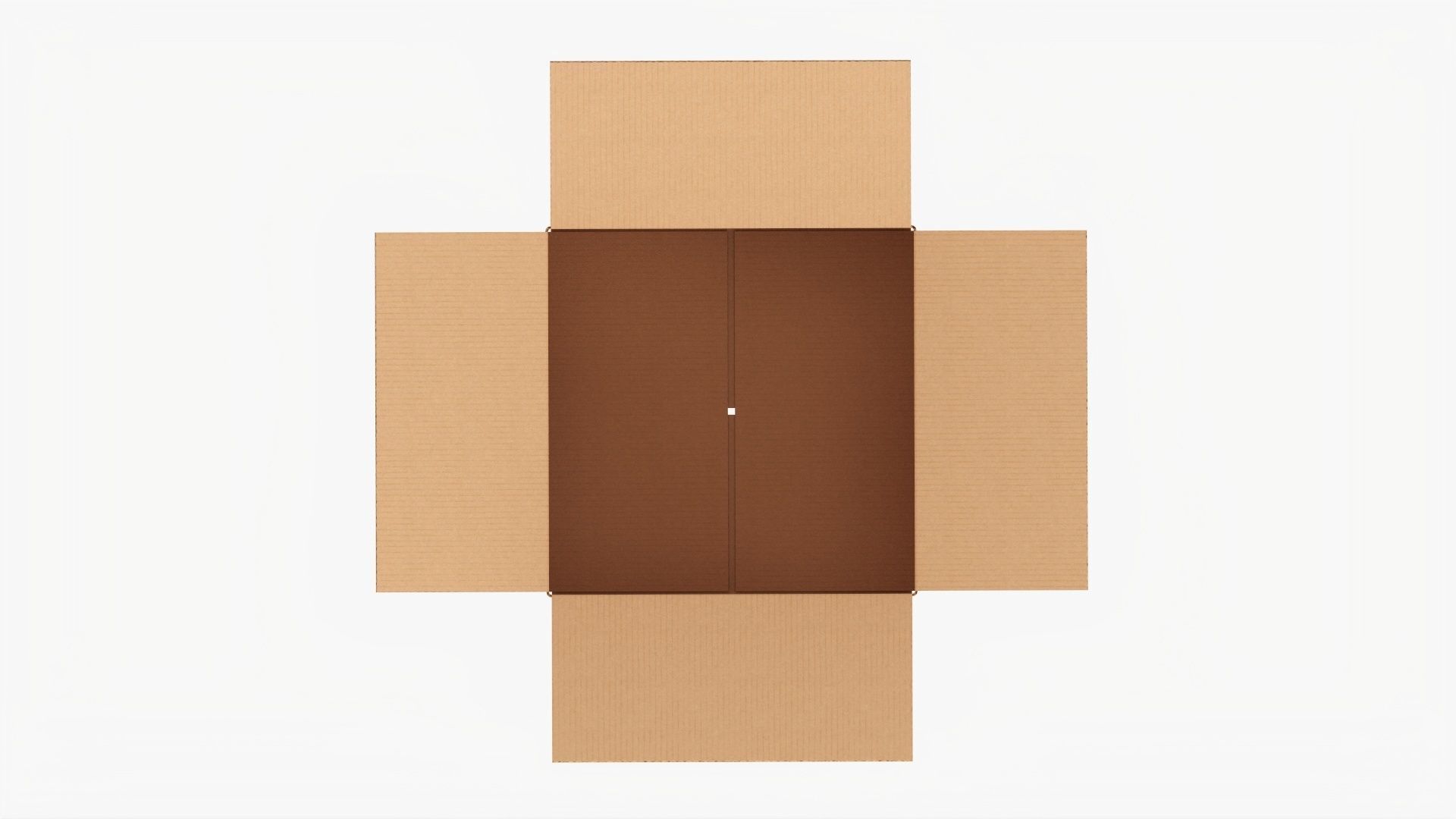 Cardboard box open mockup 03 3D model_4