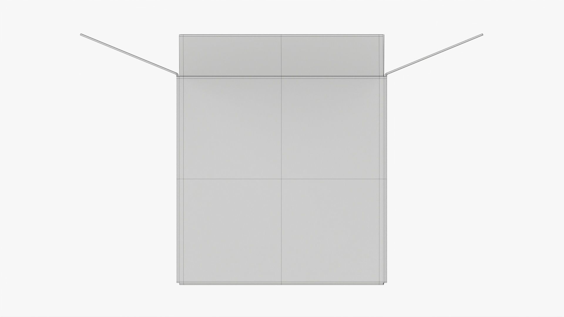 Cardboard box open mockup 03 3D model_8