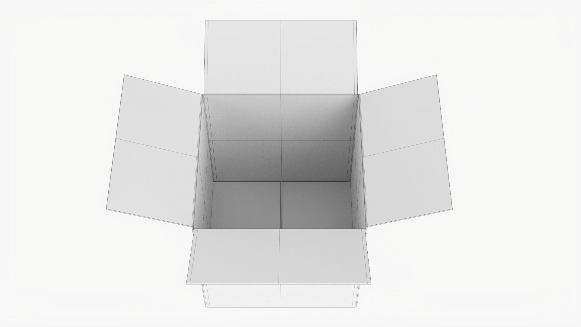 Cardboard box open mockup 03 3D model_6