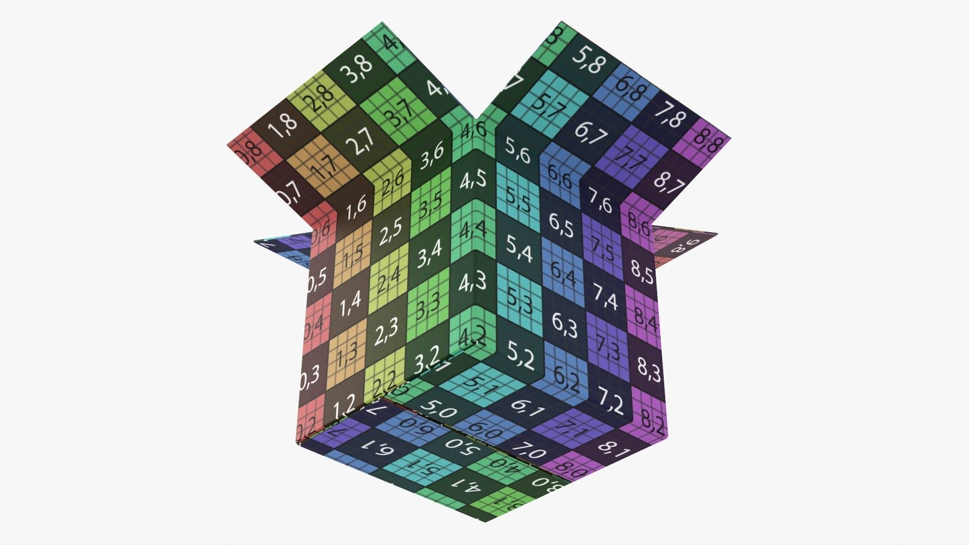 Cardboard box open mockup 03 3D model_11