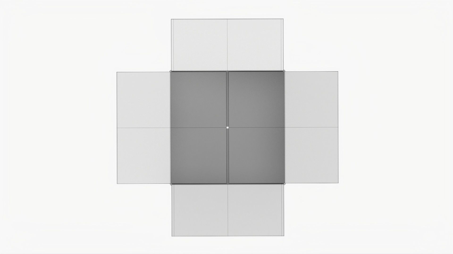 Cardboard box open mockup 03 3D model_9