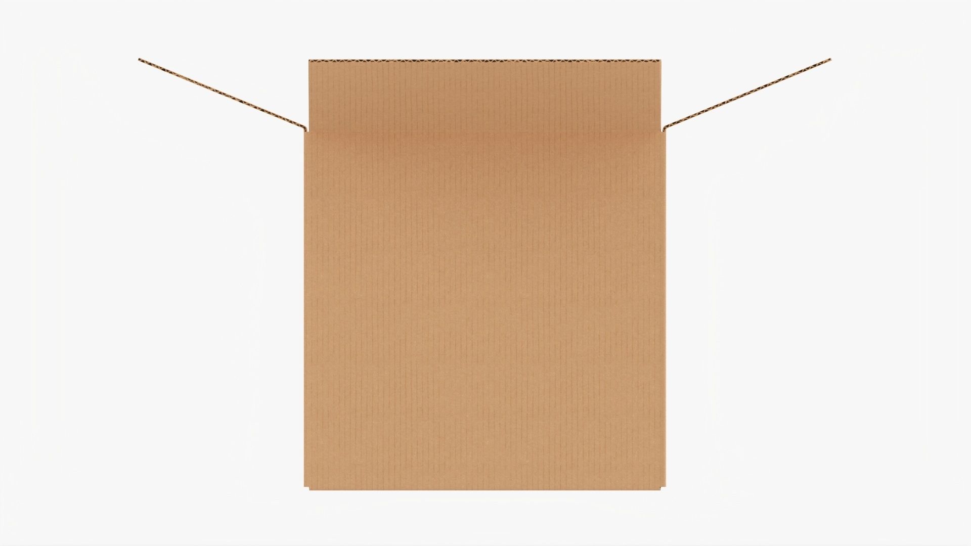 Cardboard box open mockup 03 3D model_3