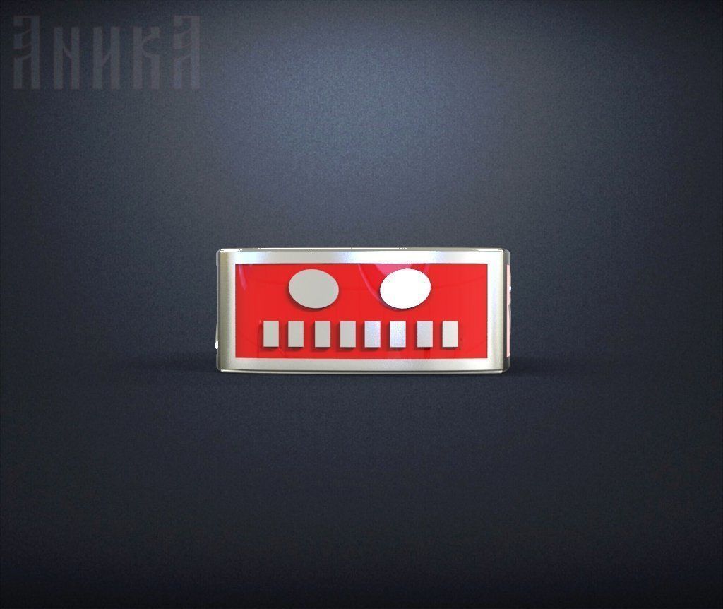 Ring with emoticons smilies 3D print model_3