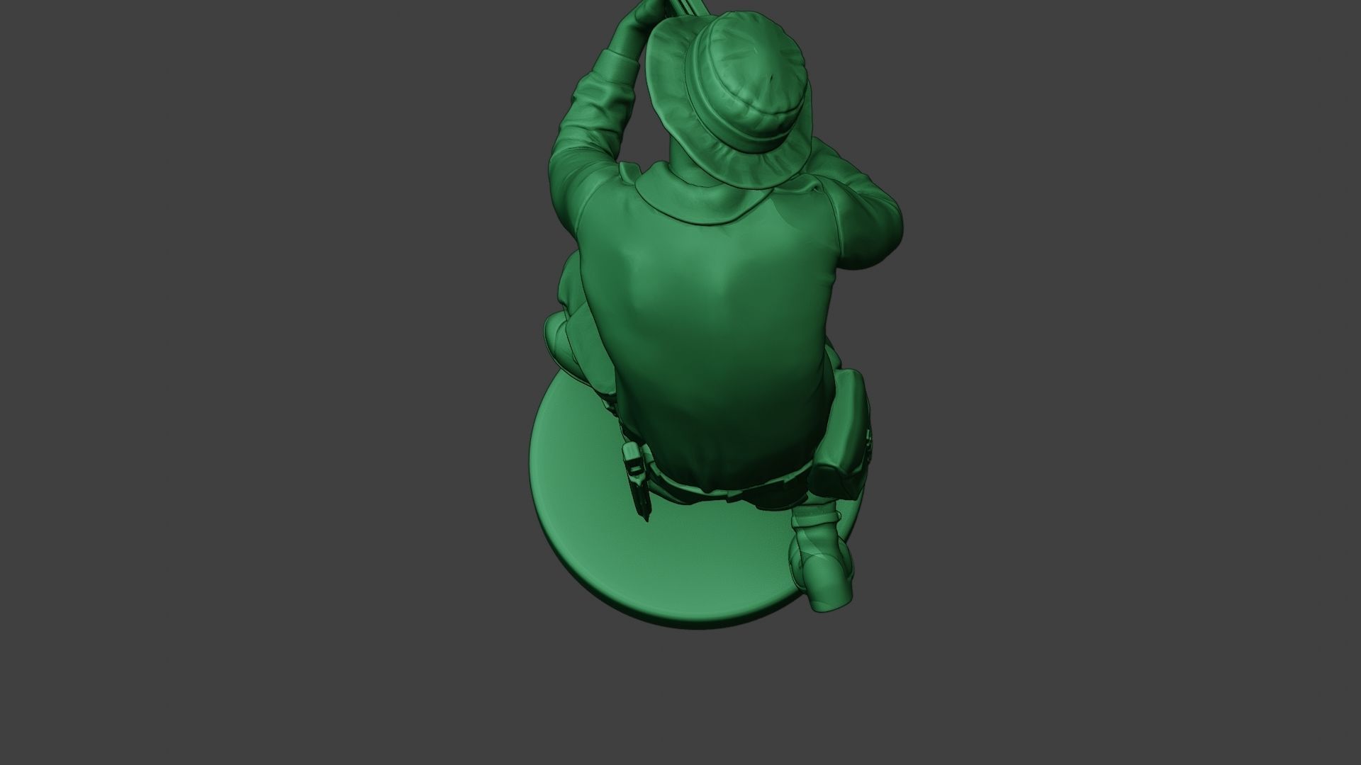 Modern Jungle Soldier Shoot crouched MJS1 3D print model_16