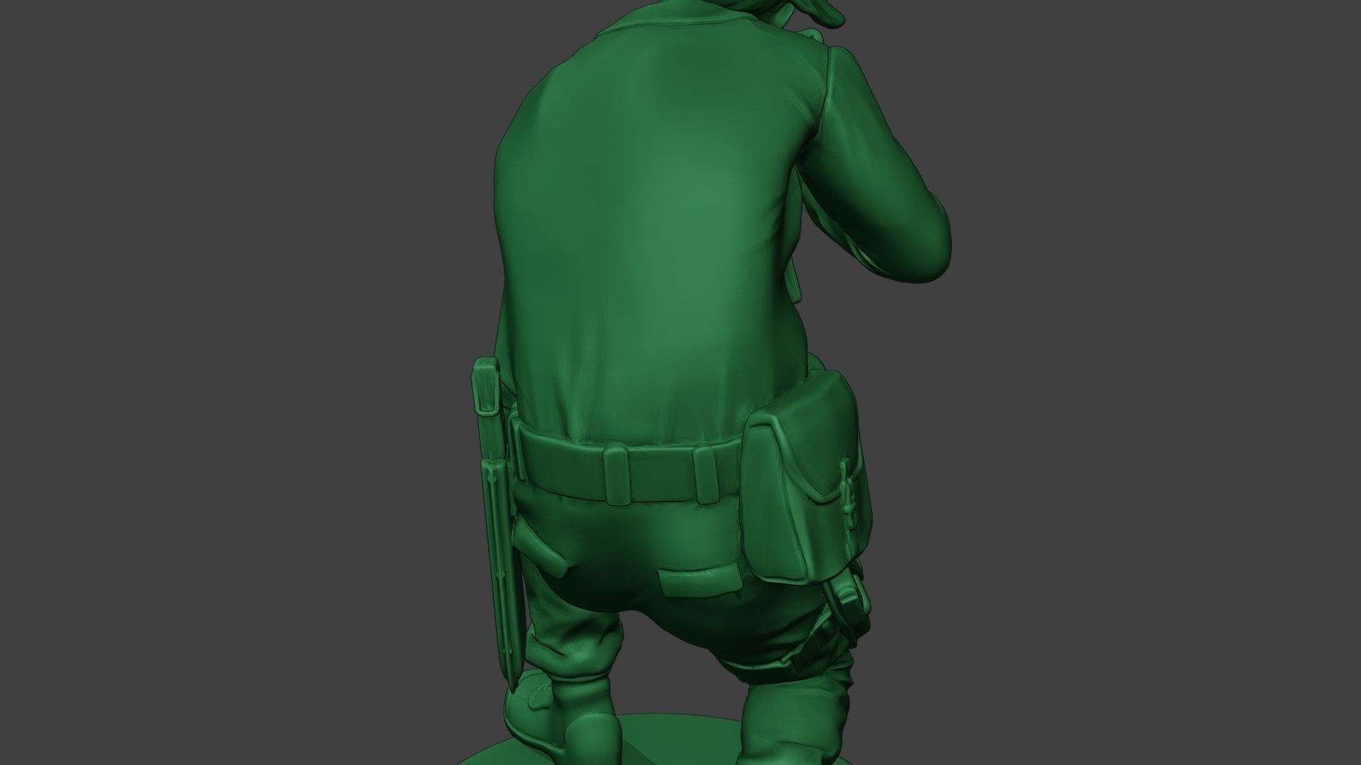 Modern Jungle Soldier Shoot crouched MJS1 3D print model_21