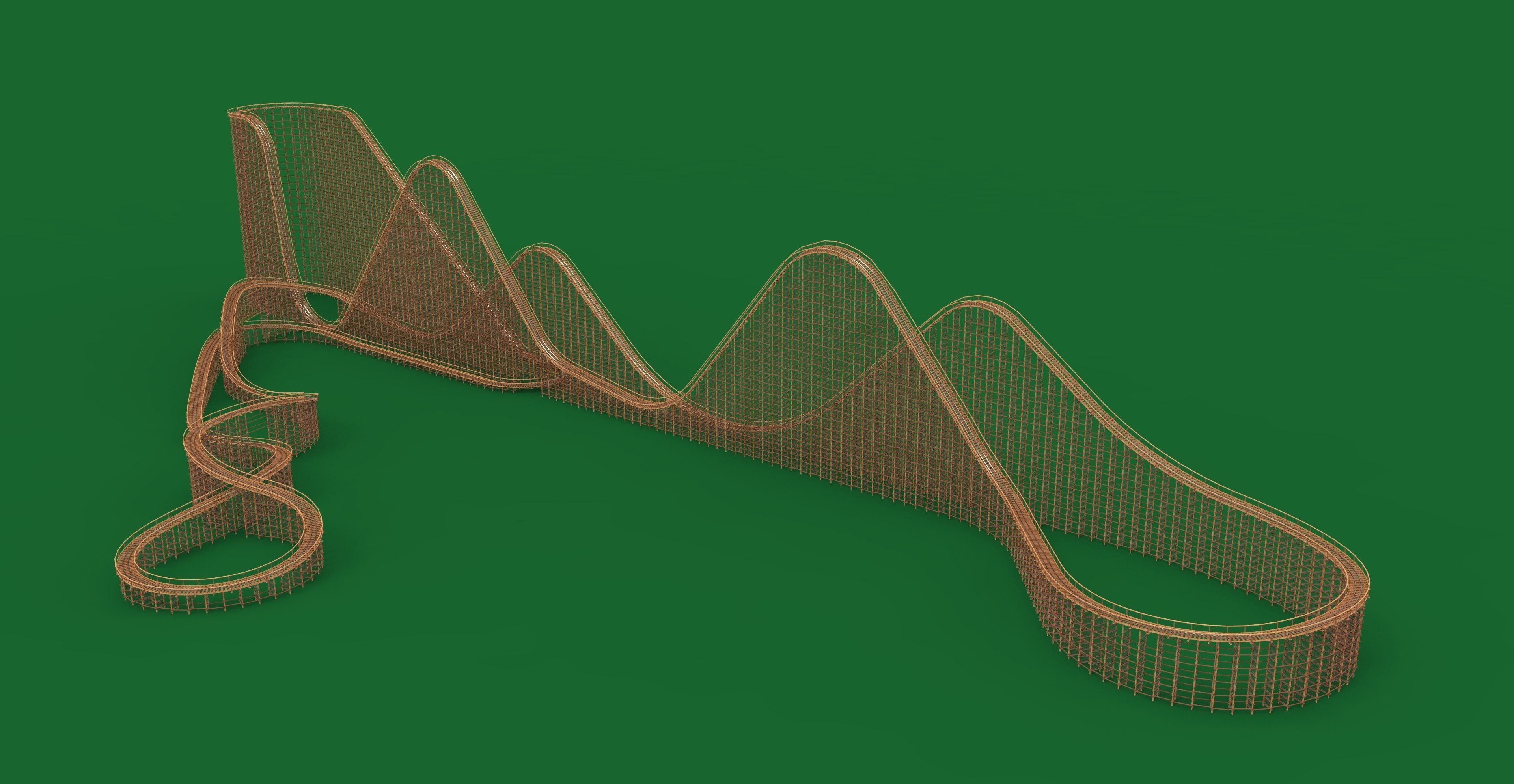 El Toro - Six Flags Great Adventure 3D model_4