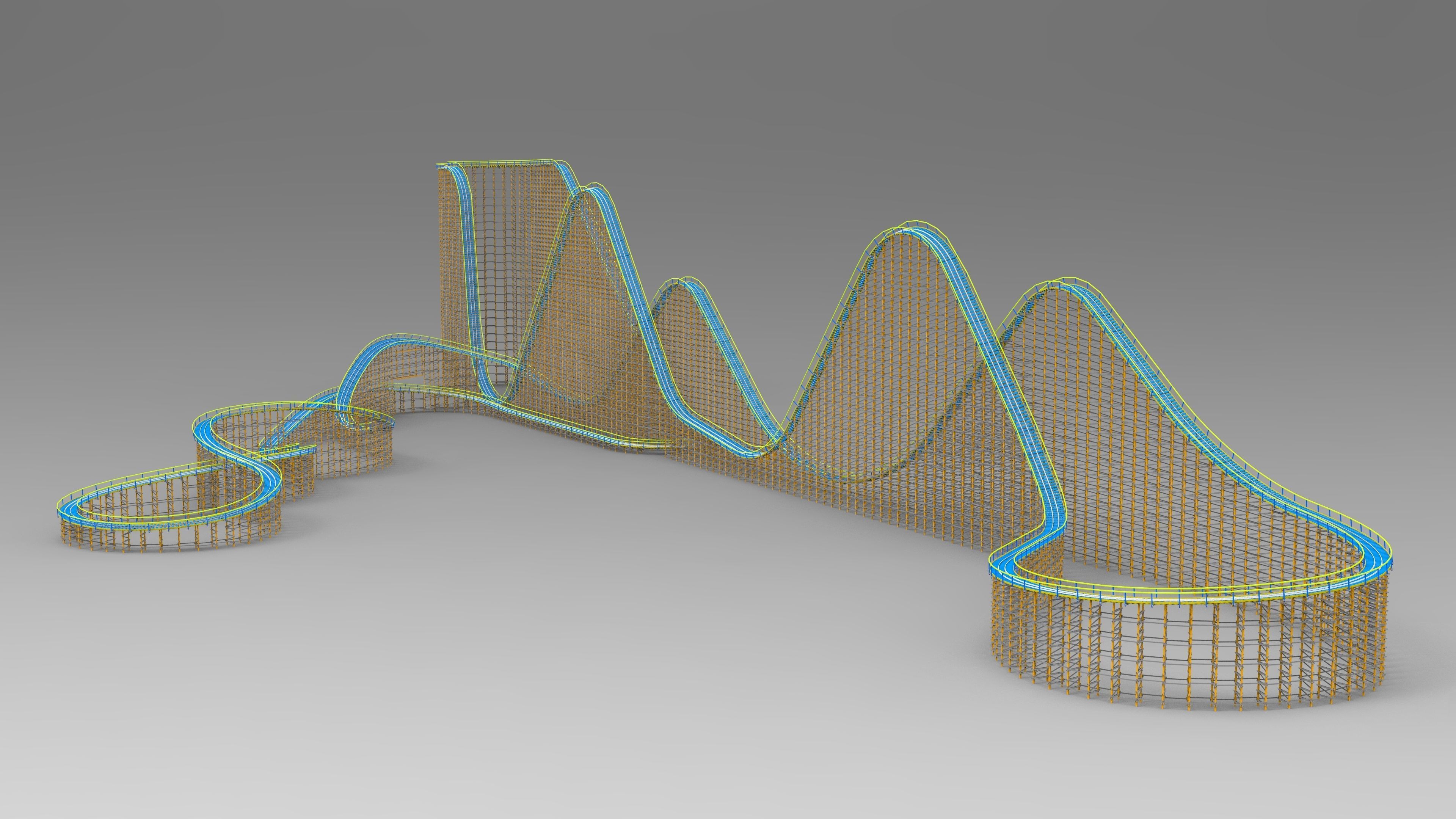 El Toro - Six Flags Great Adventure 3D model_7